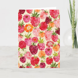 Sommar Raspberry Watercolor Coquette Tack Kort