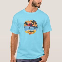 Sommar Retro Design Stil T Shirt
