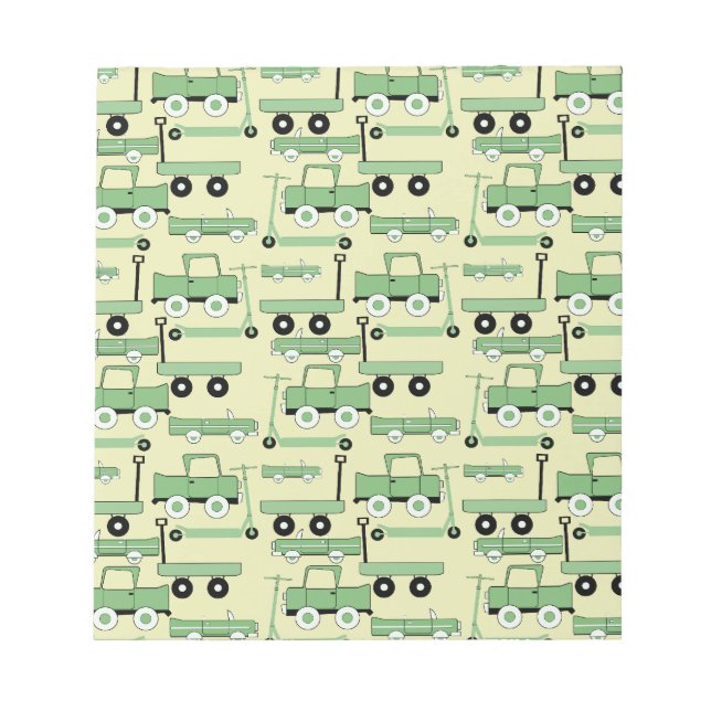 Sommar Retro Hjul Scooters Cars Wagons Lastbilar Anteckningsblock (Framsida)