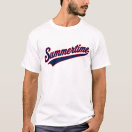 Sommar Retro Skript Americana Design T Shirt