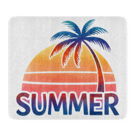 Sommar retro solnedgång palmträd