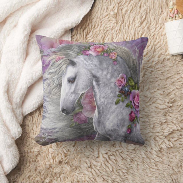 Sommar Ro Dekorativ kudde (Filt)