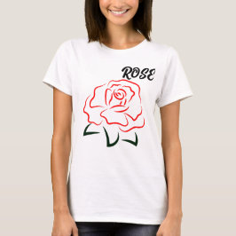 Sommar Ro Flower Namn Kläder för kvinnor T Shirt