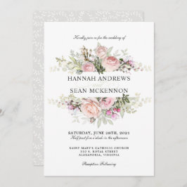 Sommar Ro Garden Blommigt bröllopsinbjudan Inbjudningar