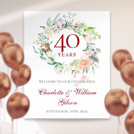 Sommar-Ro Garland 40-årsjubileum Välkomstecken Poster