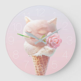 Sommar Ro Ice Cream Cone Large Clock Stor Klocka