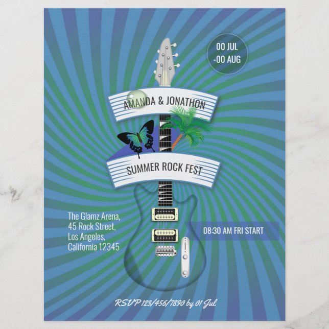 Sommar Rock Festival Bröllop Reklamblad (Framsidan)