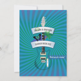 Sommar Rock Festival Bröllop Tack Kort