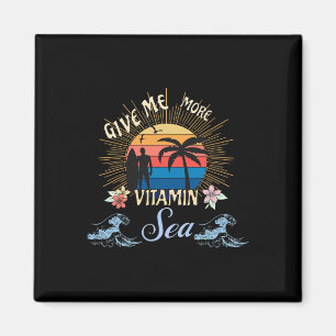 Sommar Rolig Retro Design Semester Strand Magnet