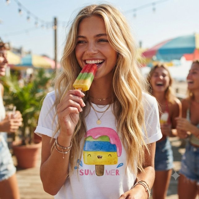 Sommar & rolig sällsam isglass  t shirt (Skapare uppladdad)