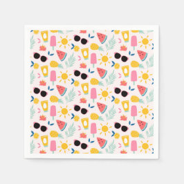 Sommar Roligt Bassäng Party Pappersservett