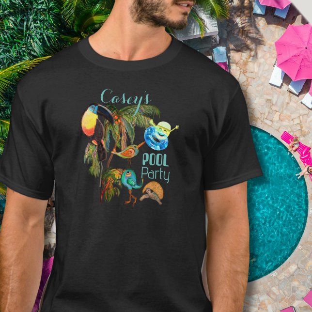 Sommar Roligt Bassäng Party Parents T-Shirt (Summer Fun Pool Party Parents T-Shirt)