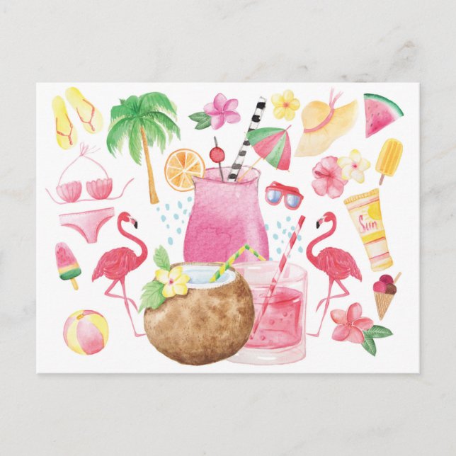 Sommar Roligt Hälsning från Beach Vykort (Framsida)