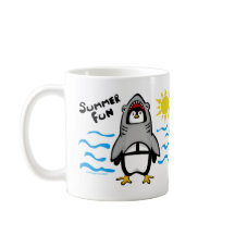 Sommar Roligt Shark Penguin