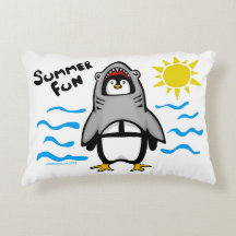 Sommar Roligt Shark Penguin