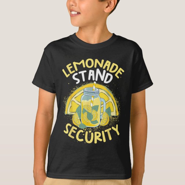 Sommar-Roligten Lemonade stand Security Chef Lemon T Shirt (Framsida)