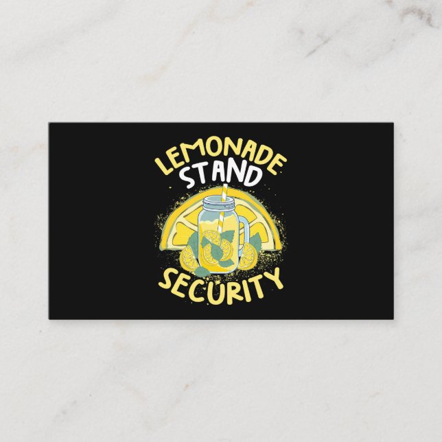Sommar-Roligten Lemonade stand Security Chef Lemon Visitkort (Framsida)