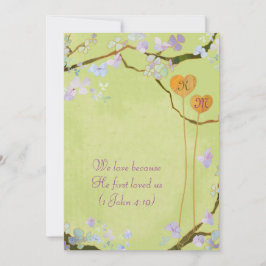 Sommar Romantik Lime Green Bröllop Inbjudningar