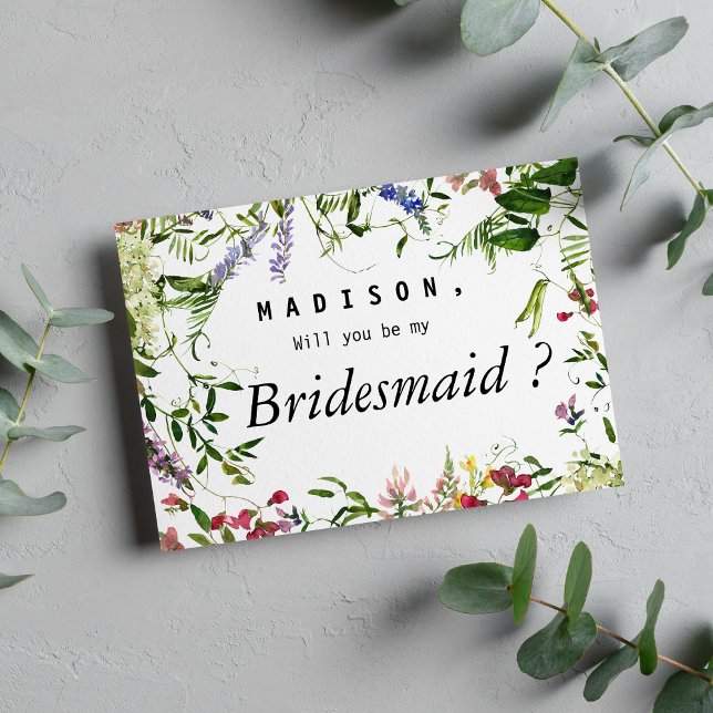Sommar rosa grönt lavender mint blommigt Bridesmai Inbjudningar (Summer pink green lavender mint floral Bridesmaid Invitation )