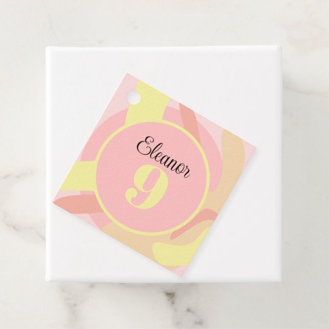 Sommar Rosa Gult Cream Modern Personlig Gåvor Etiketter (På plats)