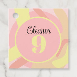 Sommar Rosa Gult Cream Modern Personlig Gåvor Etiketter