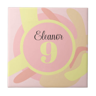 Sommar Rosa Gult Cream Modern Personlig Kakelplatta