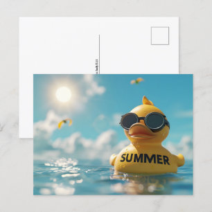 Sommar, Rubber anka, Postcross Vykort