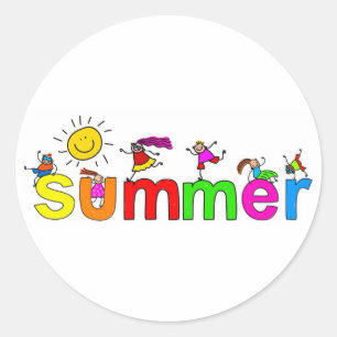 Sommar Runt Klistermärke