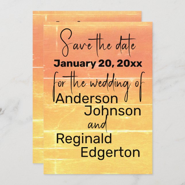 Sommar Rustic Avslappnad Bröllop spara datum Spara Datumet (Fram/baksida)