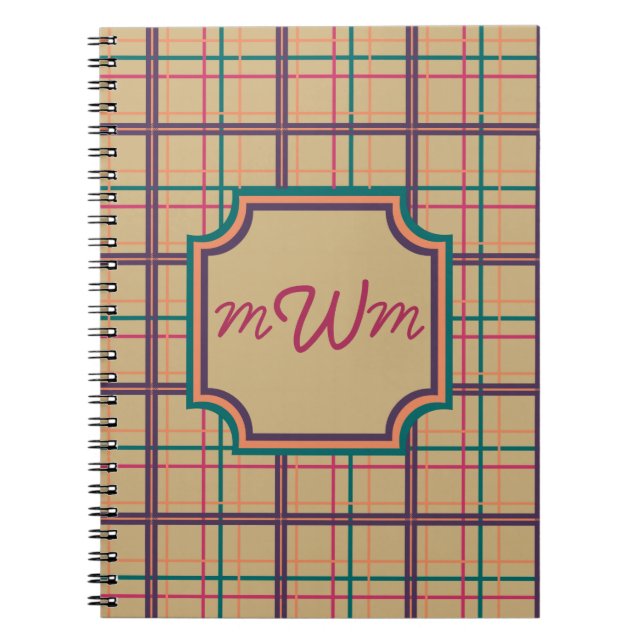 Sommar Rutig Notebook Anteckningsbok Med Spiral (Framsidan)