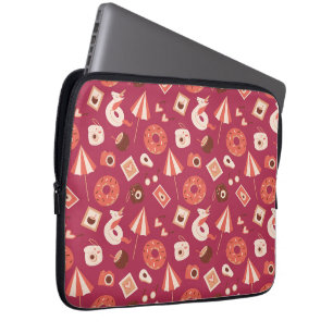 Sommar Saker Maroon Background Laptop Fodral