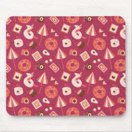 Sommar Saker Maroon Background Musmatta