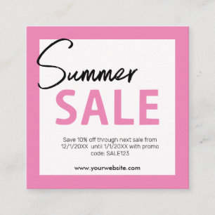 Sommar Sale Affärskort Tilläggskort