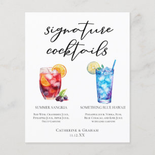 Sommar Sangria Blue Hawaii Signaturdrinkar Meny