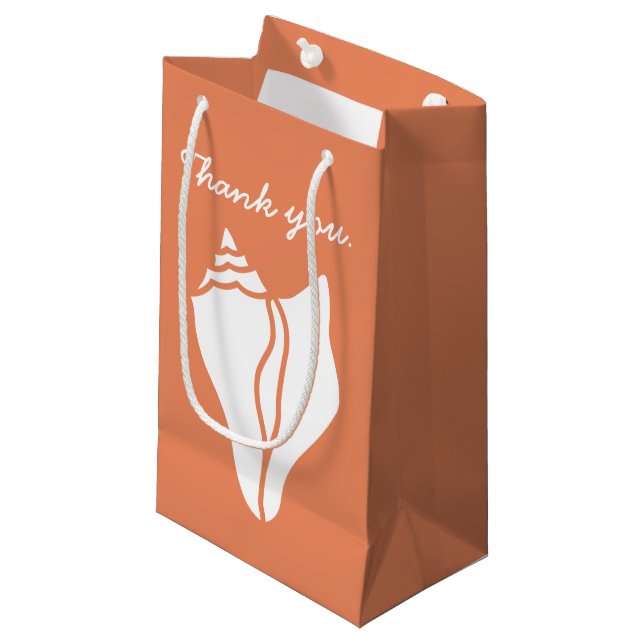 Sommar Seashells i Coral Gift Bag (Framsidan Vinklad)
