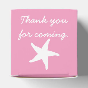 Sommar Seashells i Petal Rosa Favor Box Presentaskar