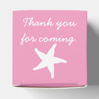 Sommar Seashells i Petal Rosa Favor Box Presentaskar