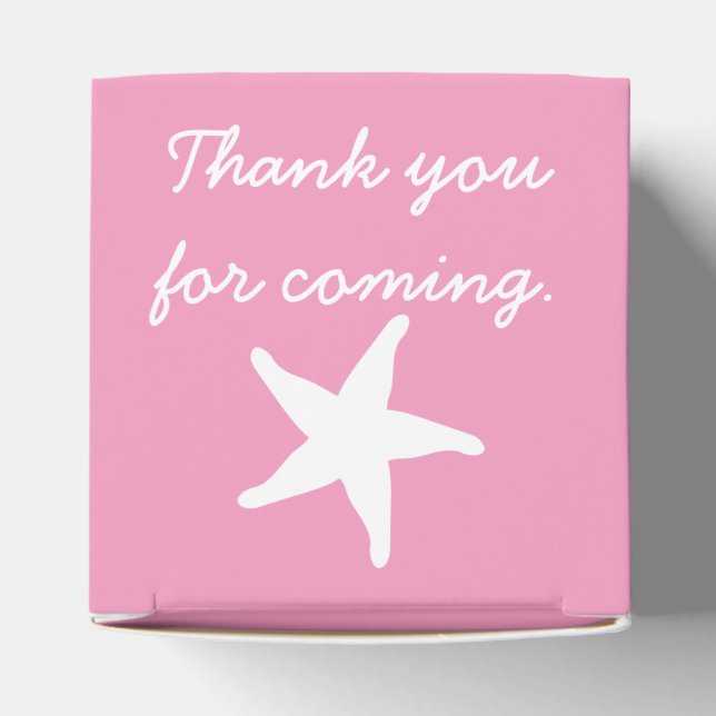 Sommar Seashells i Petal Rosa Favor Box Presentaskar (Överdel)