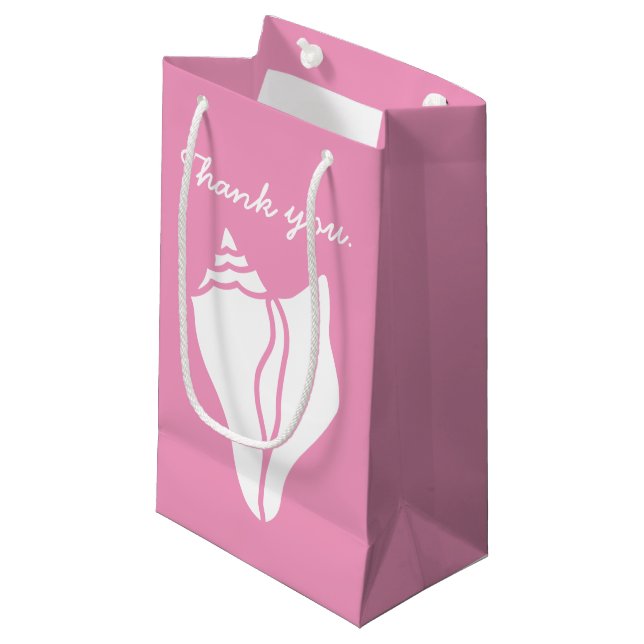 Sommar Seashells i Petal Rosa Gift Bag (Framsidan Vinklad)