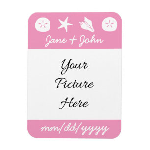 Sommar Seashells i Petal Rosa Reminder Magnet