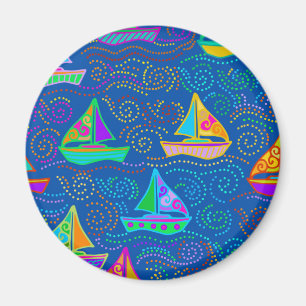 Sommar segling magnet