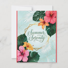 Sommar Serenitet Tropisk Hibiskus Blommig