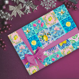 Sommar-siciliansk turkos färglös azulejo Amalfi Presentpapper