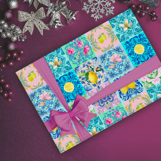 Sommar-siciliansk turkos färglös azulejo Amalfi Presentpapper