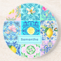 Sommar-siciliansk turkos färglös azulejo Amalfi