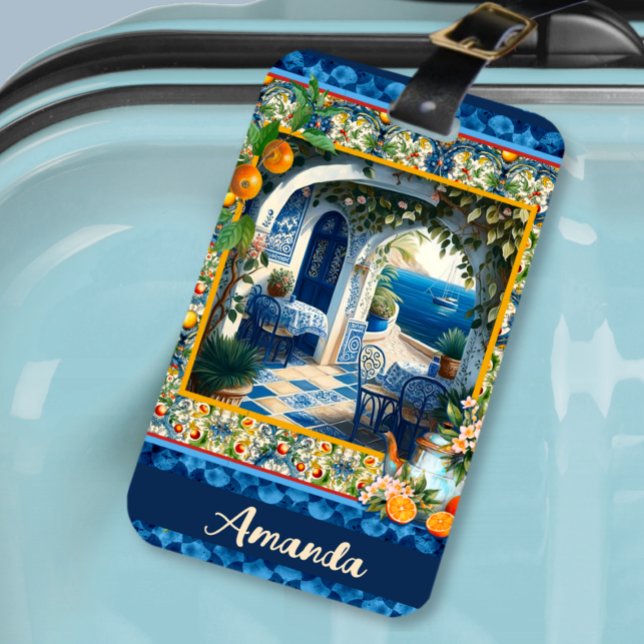 Sommar, Sicilianska orangar i Medelhavsområdet, ma Bagagebricka (Skapare uppladdad)