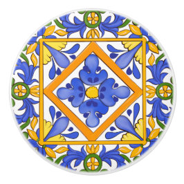 Sommar,Sicilianska plattor,majolica,Medelhavet Knopp