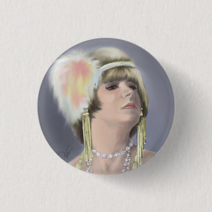 Sommar Siren Porträtt Button Knapp