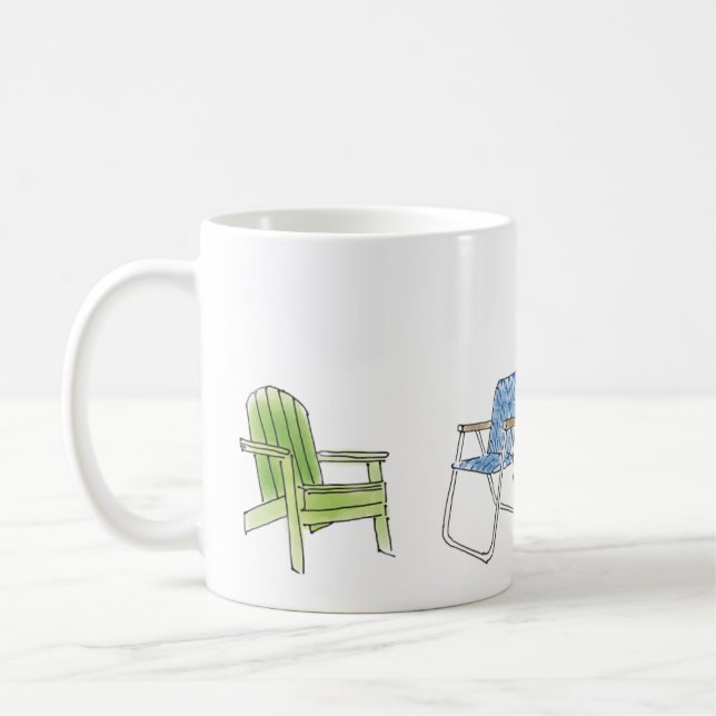 Sommar sittande kul-mugg kaffemugg (Vänster)