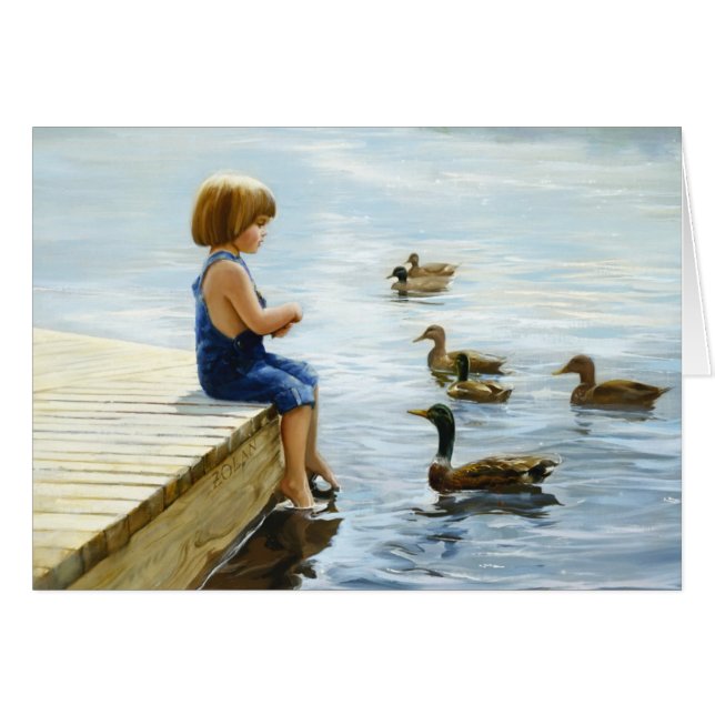 Sommar Sjö Hälsningskort (Framsidan Horizontal)